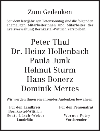 Traueranzeige von Paula Junk von TRIERISCHER VOLKSFREUND
