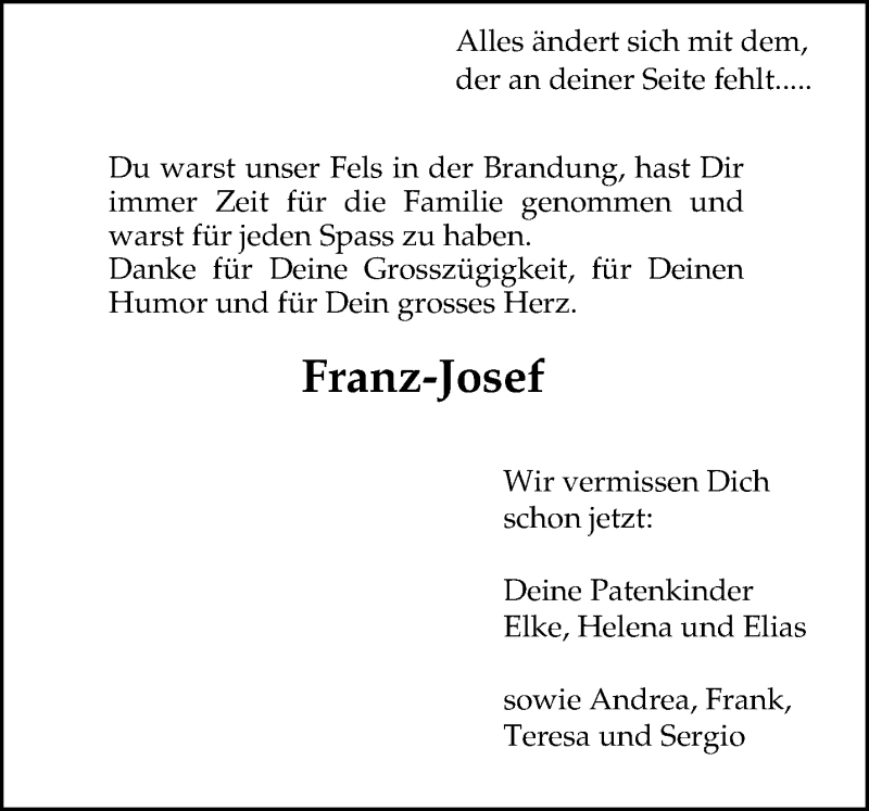  Traueranzeige für Franz-Josef  vom 13.05.2014 aus trierischer_volksfreund