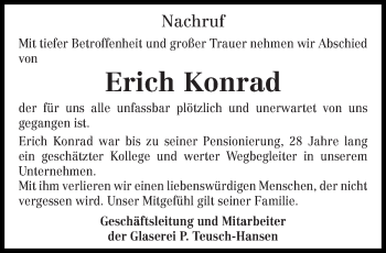 Traueranzeige von Erich Konrad von trierischer_volksfreund