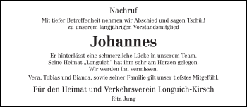 Traueranzeige von Johannes Theisen von trierischer_volksfreund