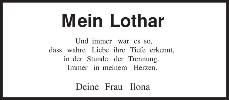  Traueranzeige für Lothar Schuh vom 15.06.2010 aus TRIERISCHER VOLKSFREUND
