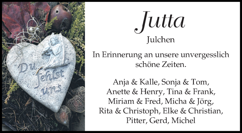  Traueranzeige für Jutta Koch vom 26.01.2015 aus trierischer_volksfreund