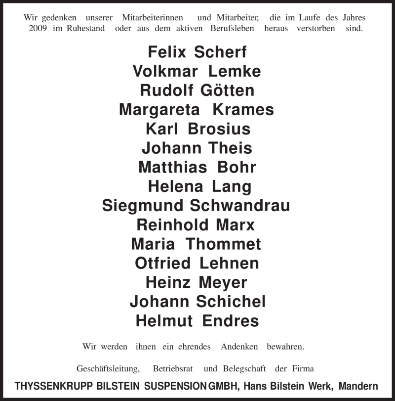  Traueranzeige für Margareta Krames vom 09.01.2010 aus TRIERISCHER VOLKSFREUND