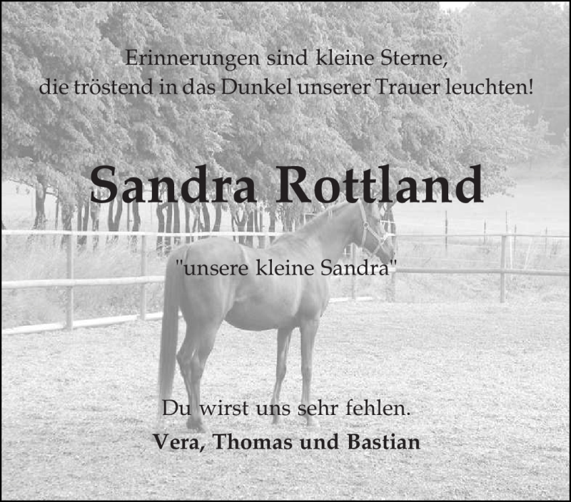  Traueranzeige für Sandra Rottland vom 17.02.2009 aus TRIERISCHER VOLKSFREUND