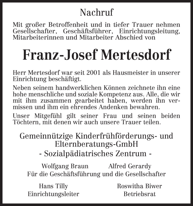  Traueranzeige für Franz-Josef Mertesdorf vom 30.06.2009 aus TRIERISCHER VOLKSFREUND