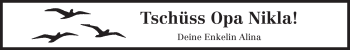 Traueranzeige von Nikolaus Thommes von TRIERISCHER VOLKSFREUND