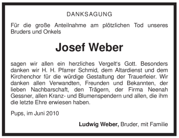 Traueranzeige von Josef Weber von TRIERISCHER VOLKSFREUND