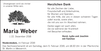 Traueranzeige von Maria Weber von trierischer_volksfreund