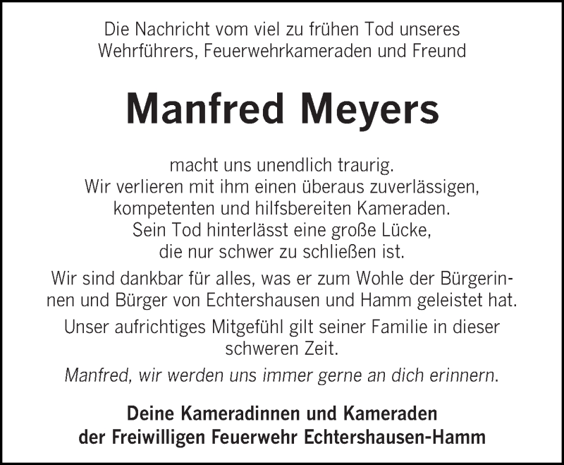  Traueranzeige für Manfred Meyers vom 13.03.2019 aus trierischer_volksfreund