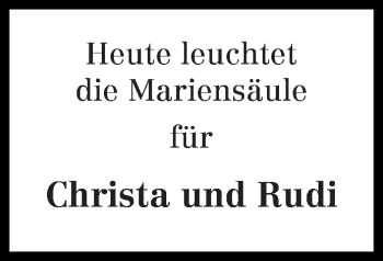 Traueranzeige von Christa und Rudi Falter von trierischer_volksfreund