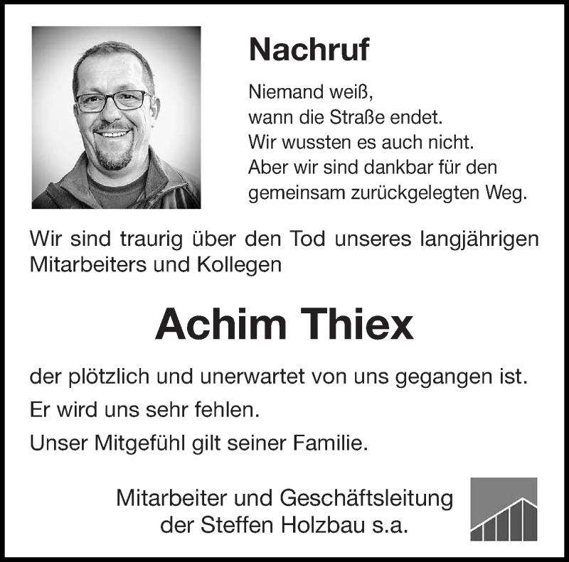  Traueranzeige für Achim Thiex vom 17.10.2020 aus trierischer_volksfreund