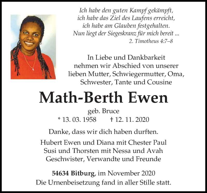  Traueranzeige für Math-Berth Ewen vom 21.11.2020 aus trierischer_volksfreund