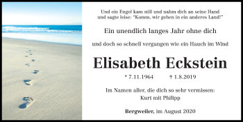 Traueranzeige von Elisabeth Eckstein von trierischer_volksfreund