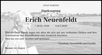 Traueranzeige von Erich Neuenfeldt von trierischer_volksfreund