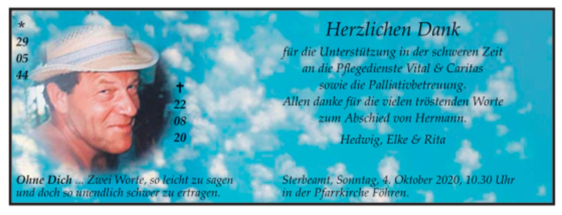  Traueranzeige für Hermann Haubrich vom 29.09.2020 aus TRIERISCHER_VOLKSFREUND