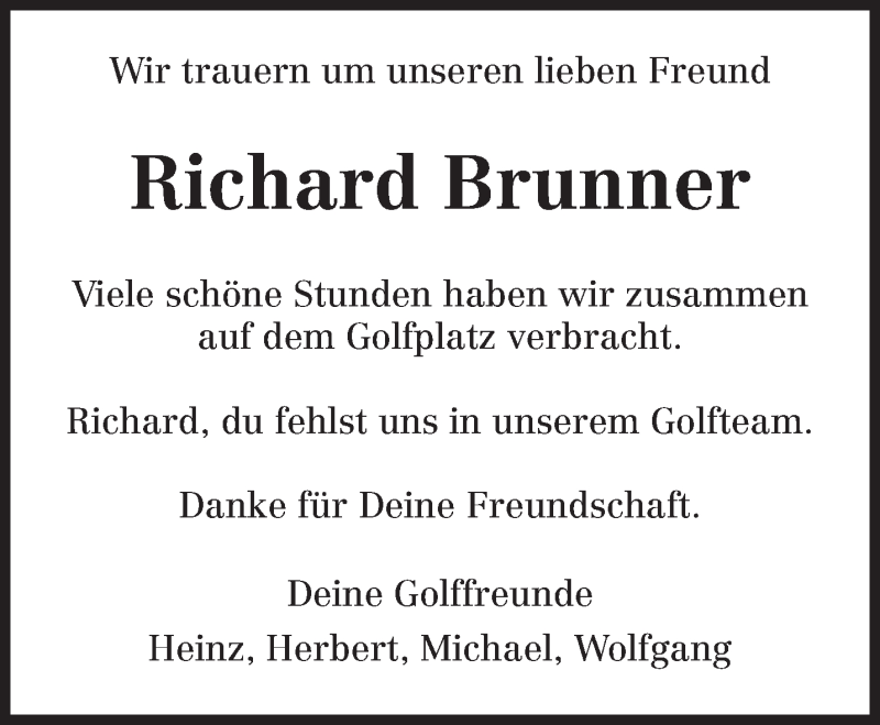  Traueranzeige für Richard Brunner vom 19.10.2021 aus trierischer_volksfreund