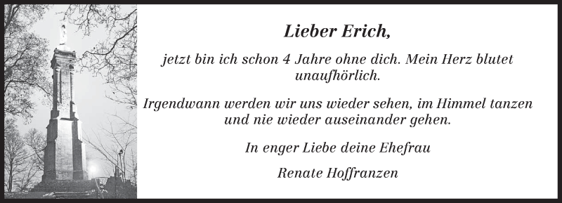  Traueranzeige für Erich Hoffranzen vom 02.11.2021 aus trierischer_volksfreund