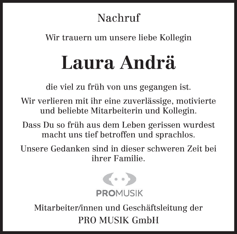  Traueranzeige für Laura Andrä vom 10.11.2021 aus trierischer_volksfreund