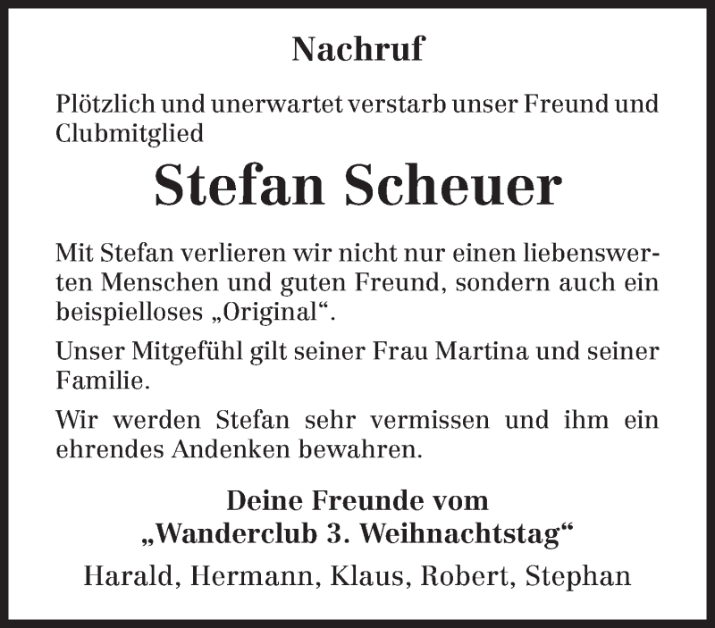  Traueranzeige für Stefan Scheuer vom 25.11.2021 aus trierischer_volksfreund