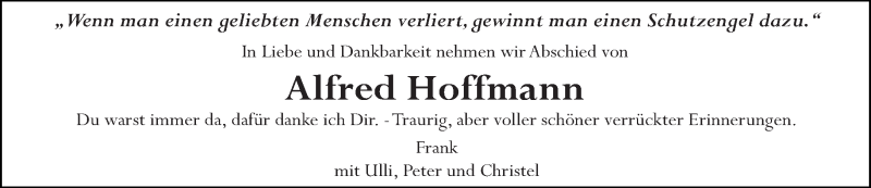  Traueranzeige für Alfred Hoffmann vom 05.05.2021 aus trierischer_volksfreund