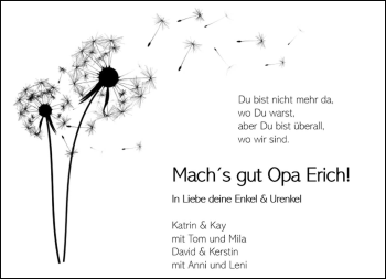 Traueranzeige von Opa Erich  von trierischer_volksfreund