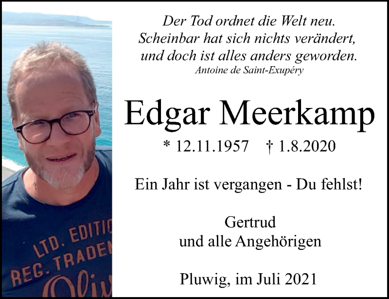  Traueranzeige für Edgar Meerkamp vom 30.07.2021 aus trierischer_volksfreund
