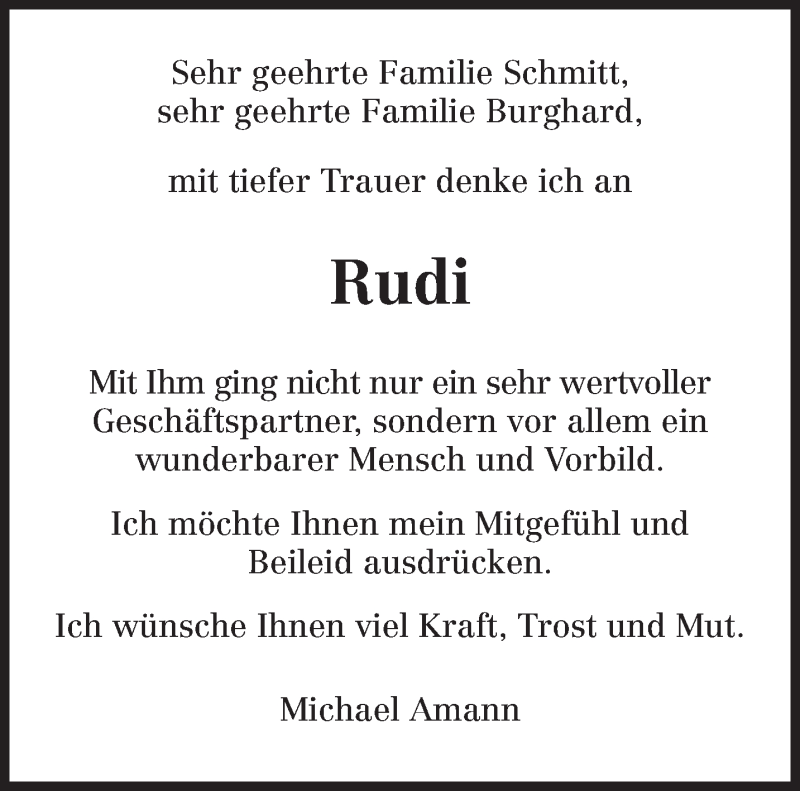  Traueranzeige für Rudi Schmitt vom 15.09.2021 aus trierischer_volksfreund