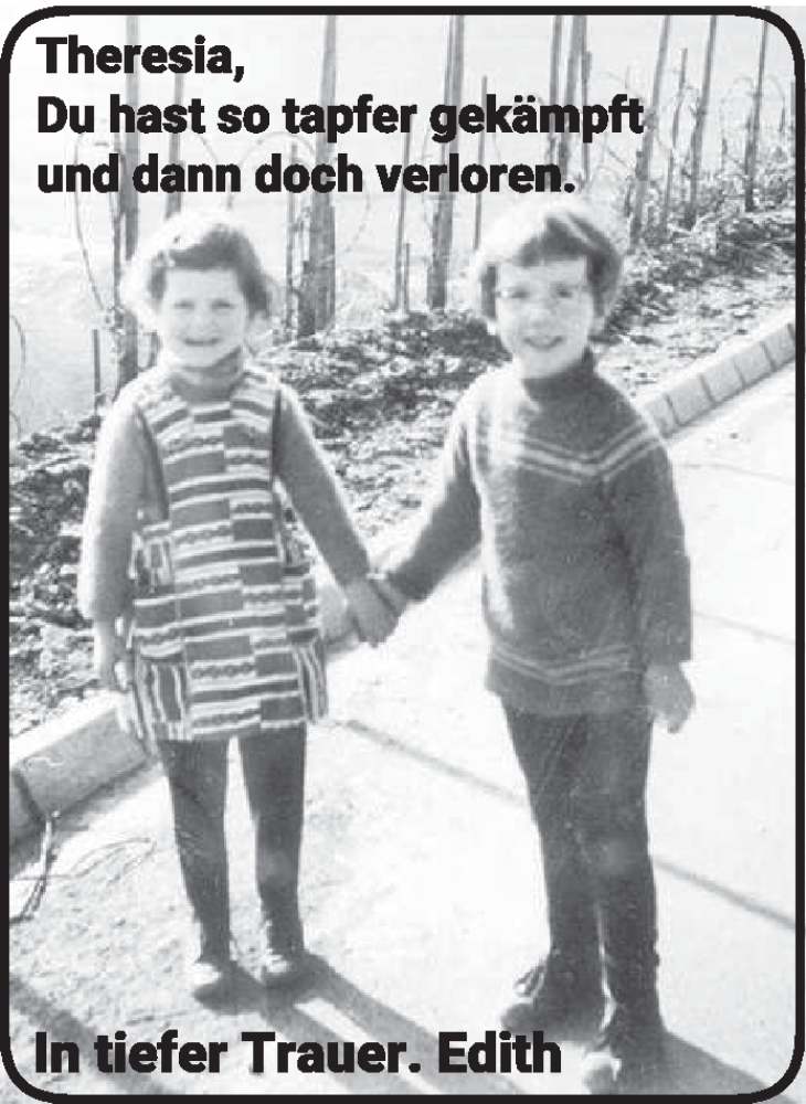  Traueranzeige für Theresia Prümm vom 09.02.2022 aus trierischer_volksfreund