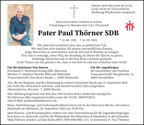 Traueranzeige von Paul Thörner von trierischer_volksfreund
