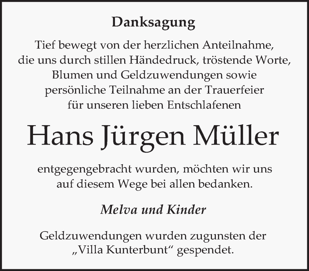  Traueranzeige für Hans Jürgen Müller vom 10.05.2023 aus trierischer_volksfreund
