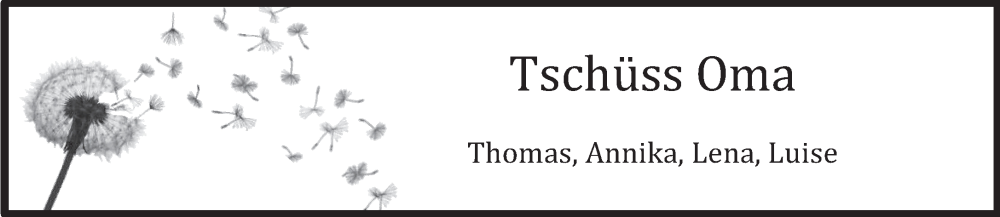  Traueranzeige für Oma  vom 17.05.2023 aus trierischer_volksfreund