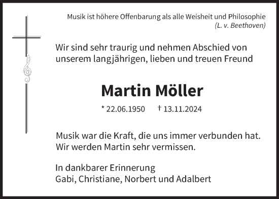 Traueranzeige von Martin Möller von trierischer_volksfreund