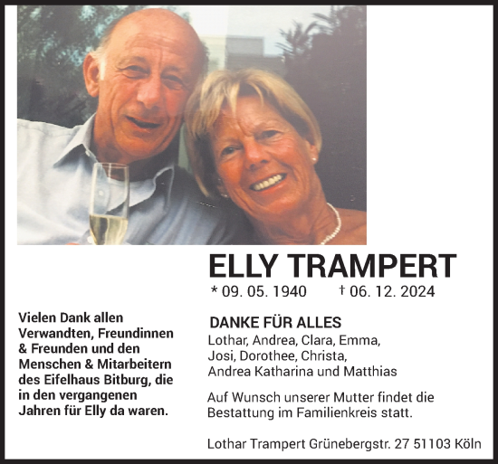 Traueranzeige von Elly Trampert von trierischer_volksfreund