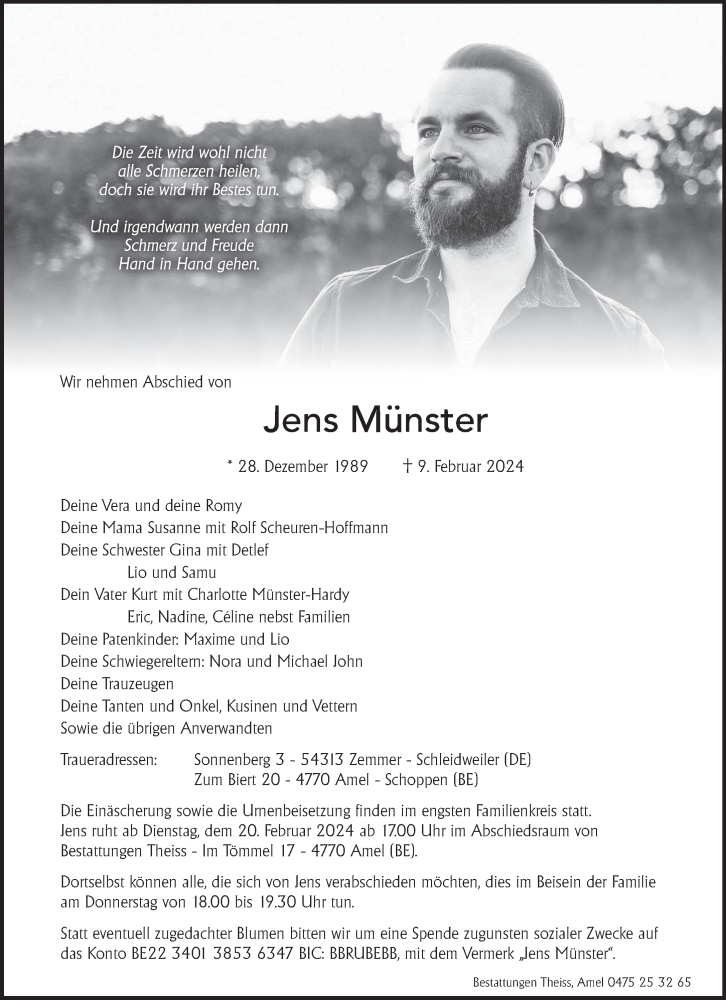  Traueranzeige für Jens Münster vom 19.02.2024 aus trierischer_volksfreund