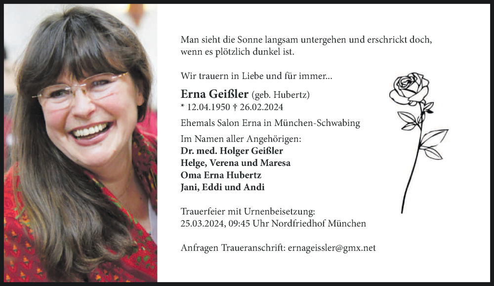  Traueranzeige für Erna Geißler vom 09.03.2024 aus trierischer_volksfreund