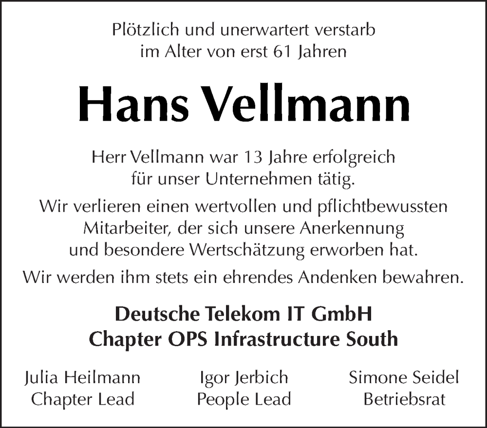  Traueranzeige für Hans Vellmann vom 02.03.2024 aus trierischer_volksfreund