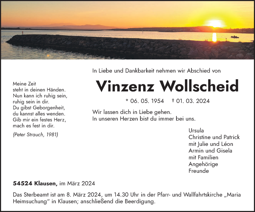  Traueranzeige für Vinzenz Wollscheid vom 06.03.2024 aus trierischer_volksfreund
