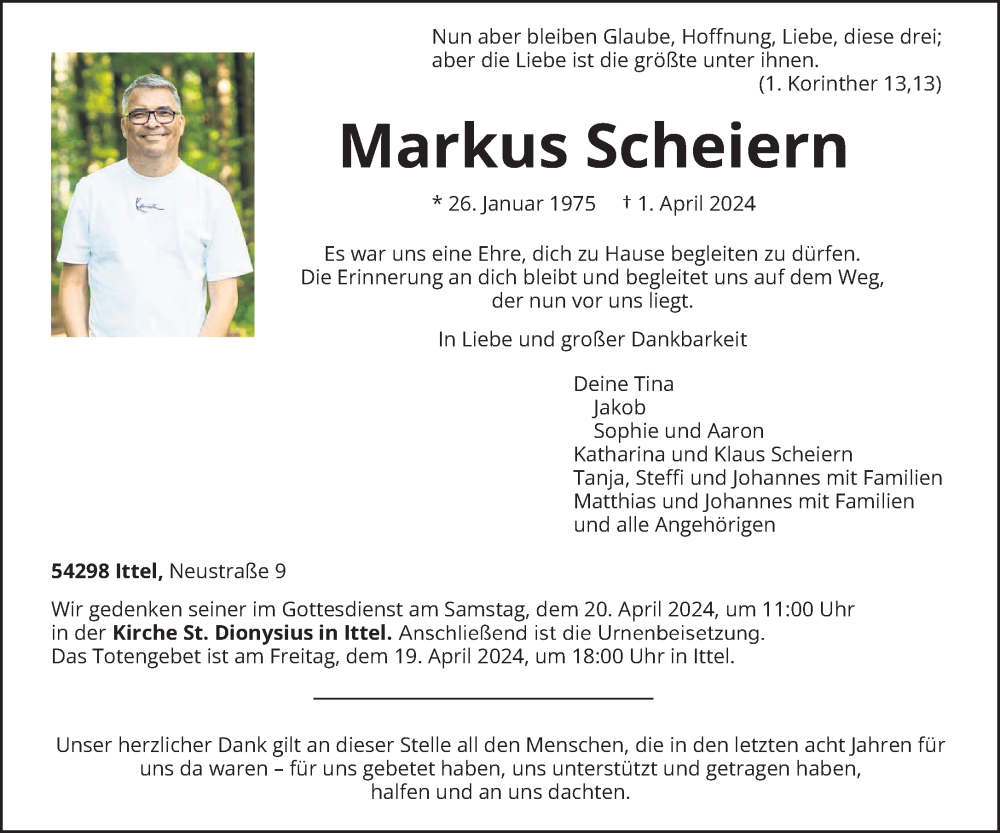  Traueranzeige für Markus Scheiern vom 10.04.2024 aus trierischer_volksfreund