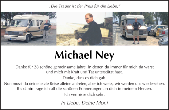 Traueranzeige von Michael Ney von trierischer_volksfreund