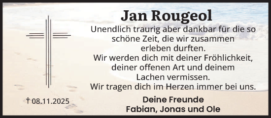 Traueranzeige von Jan Rougeol von trierischer_volksfreund