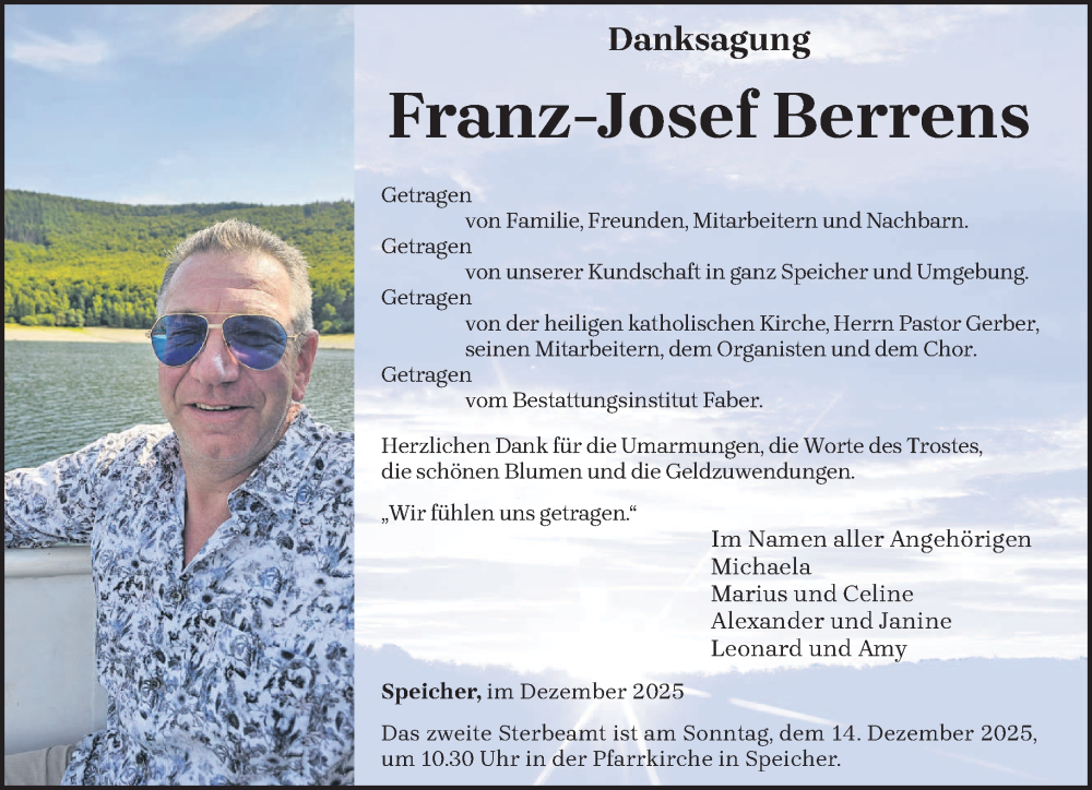  Traueranzeige für Franz-Josef Berrens vom 06.12.2025 aus trierischer_volksfreund