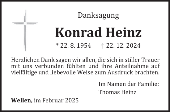 Traueranzeige von Konrad Heinz von trierischer_volksfreund