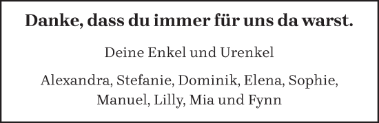 Traueranzeige von Franziska Hau von trierischer_volksfreund