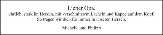 Traueranzeige von Opa  von trierischer_volksfreund