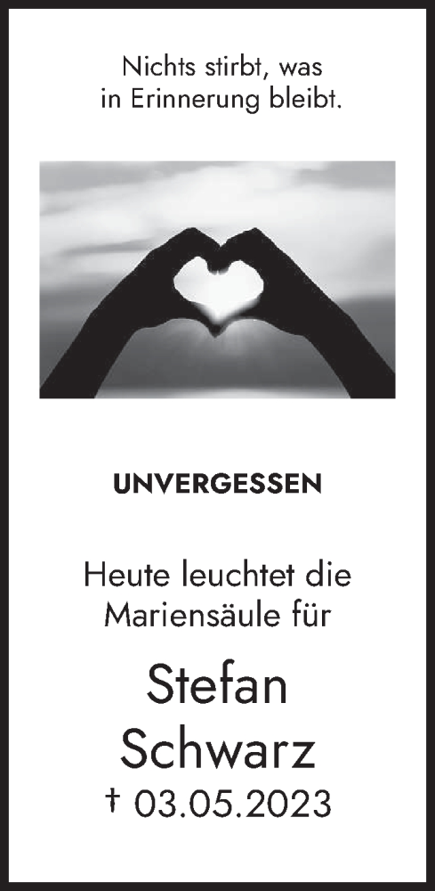 Traueranzeige von Stefan Schwarz von trierischer_volksfreund
