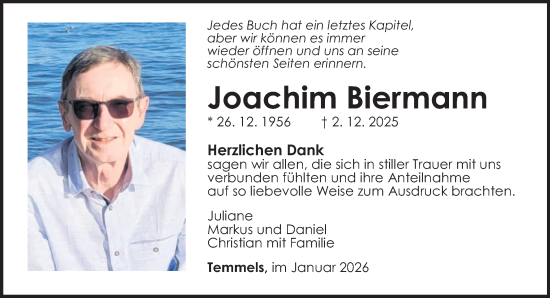 Traueranzeige von Joachim Biermann von trierischer_volksfreund