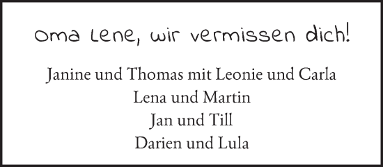 Traueranzeige von Marlene Scholer von trierischer_volksfreund