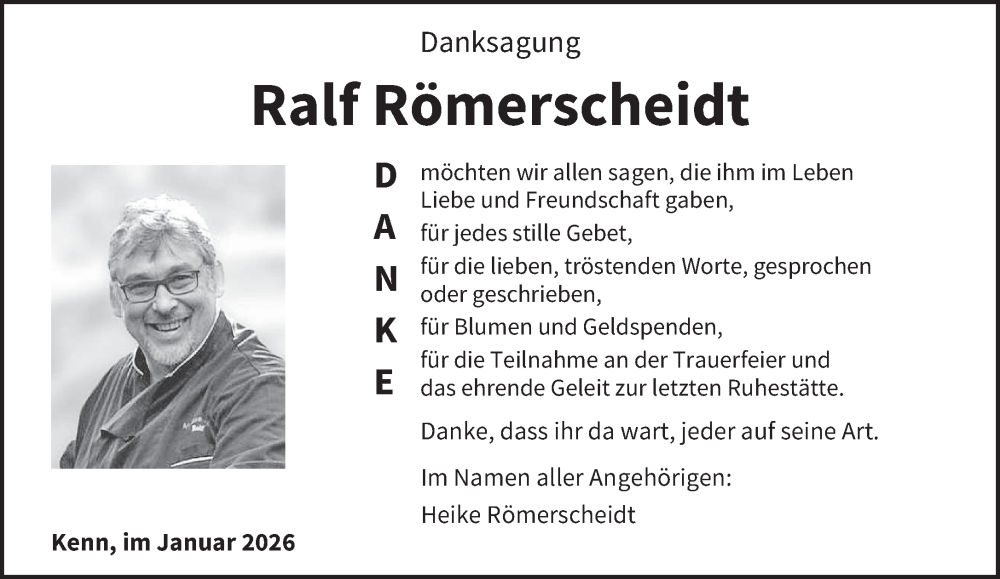  Traueranzeige für Ralf Römerscheidt vom 17.01.2026 aus trierischer_volksfreund