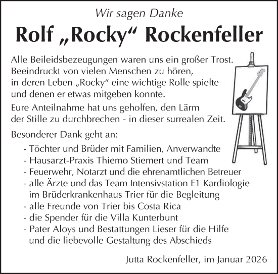 Traueranzeige von Rolf Rockenfeller von trierischer_volksfreund