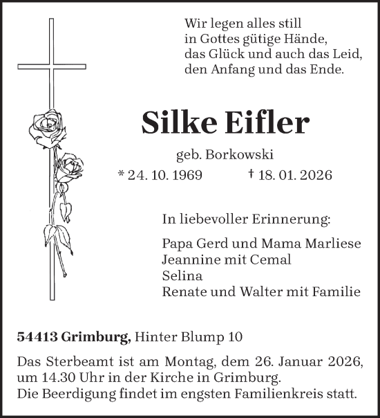Traueranzeige von Silke Eifler von trierischer_volksfreund